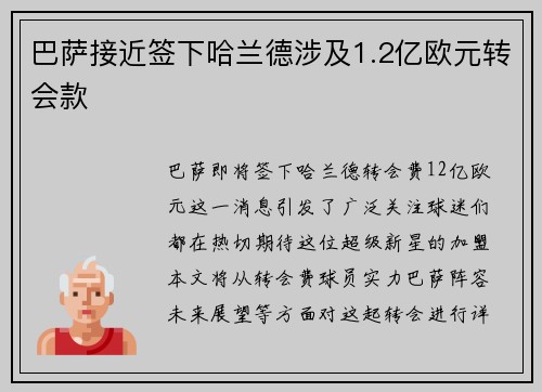 巴萨接近签下哈兰德涉及1.2亿欧元转会款